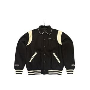 Black and Cream Bomber Jacket